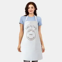 Your Business Logo Bakery Cake Maker Black White Apron