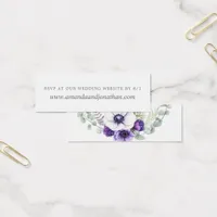 Dusty Violet Wedding Watercolor Floral RSVP