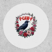 Gothic Raven Funny Halloween F-Caw-F Crow Vintage  Patch
