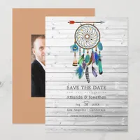 Native American Dreamcatcher Bohemian Wedding Save The Date