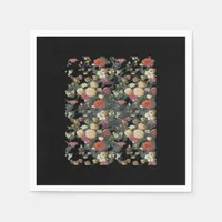 Whimsigoth Old Victorian Floral Oil Painting Class Napkins