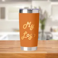Burnt orange logo business corporate insulated tumbler