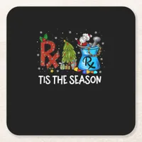 Technician Christmas Tis The Season Square Paper Coaster