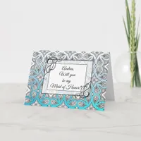 Personalized Will You Be My Maid of Honor Card