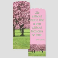 Blooming Sakura Trees Life Quote Bookmarks