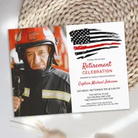 Firefighter Retirement Party Invitation Postcard