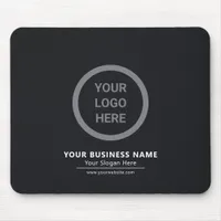 Custom Black & White Professional Business Logo Mouse Pad