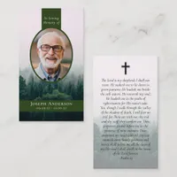 Oval Photo Forest Memorial Prayer Card