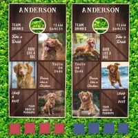 Funny Dog Photo Collage Personalized Drinking  Cornhole Set