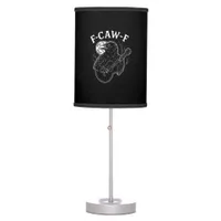 F Caw F Funny Crow Guitar Halloween Vintage Style Table Lamp