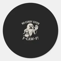 Spooky No Given F-Caw-F Graphic Classic Round Sticker