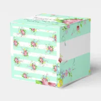 Mint green and Pink Floral Candy Box