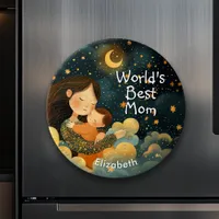 Cute Illustration of Mother & Child | Mother's Day Magnet