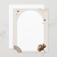 Brown Minimalist Boho Notes Blank