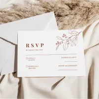 Boho Floral Wedding RSVP Card