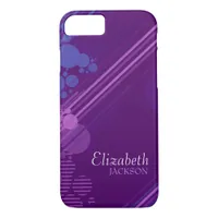 Modern Purple Grunge Design iPhone 8/7 Case