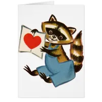 Vintage Raccoon Love