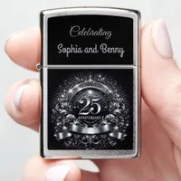 Silver Elegance: 25th Anniversary S Zippo Lighter