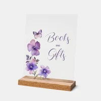 Boho Butterfly Books and Gifts Girl Baby Shower Acrylic Sign