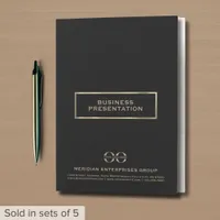 Black Presentation Folder Custom Logo