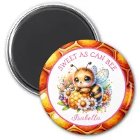 Sweet as Can Be | Honey bee and Flowers Magnet