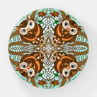 Hand drawn Owl Mandala Art Paperweight