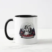 Horror Valentines Day Skeleton Couple Till Death D Mug