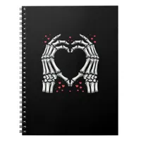 Skeleton Hand Heart Valentines Day Funny Couple Notebook