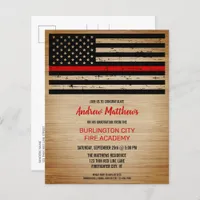 Budget Firefighter Fireman Graduation Invitation
