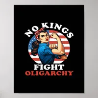 No Kings Oligarchy Retro Classic Poster
