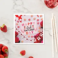 Happy Galentine's Day Food & Spirits Party Napkins