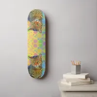 Cute kitten - abstract - colorful painting skateboard