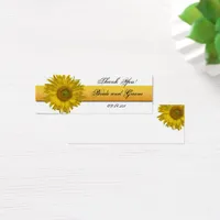 Sunflower Stripe Wedding Favor Tags