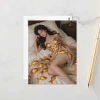 Funny Goldfish Dress Postcard