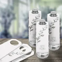 Paint Strokes Greenery Wedding Green/Blue ID818 Bottle Hanger Tag