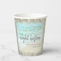 Rehearsal Dinner Rustic Beach Wedding Paper Cups