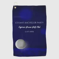 Golf ball Navy Blue golf course bachelor party Golf Towel