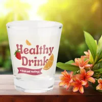 Pink and Yellow Healthy Drink Shot Glasses