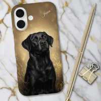 Labrador Retriever Black Lab Personalized iPhone 16 Case