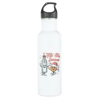 Tis The Season Retro Milk And Cookie Christmas Stainless Steel Water Bottle