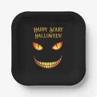 Scary Eyes and Crazy Smile Halloween  Paper Plates