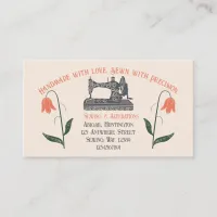 Vintage Sewing Machine Tailor Business Card