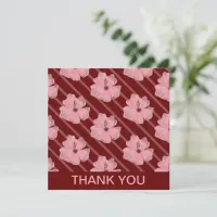 Pink Flowers And Stripes Personalized Card