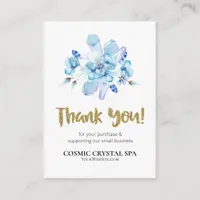 *~* QR AP8 LOGO FLORAL CRYSTAL Review THANK YOU  Enclosure Card