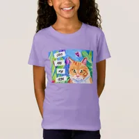 Cats are My Tribe | Orange Cat and Flowers T-Shirt