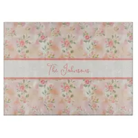 Abstract Watercolor Small Peach Pink Flowers Cutting Board