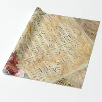 Vintage Sheet Music Musical Notes Gift Wrap