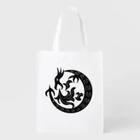 Dragon Blowing Fire Grocery Bag