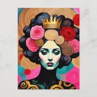 Woman With a Gold Crown Postcard