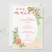 Off The Market Boho Citrus Lemon Bridal Shower Invitation